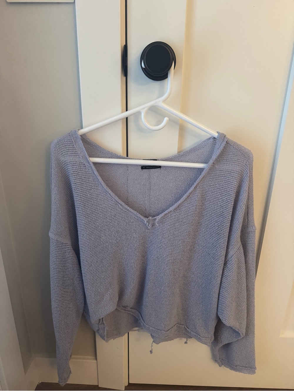Urban Outfitters Pastel Lavender V-Neck Knit Sweater